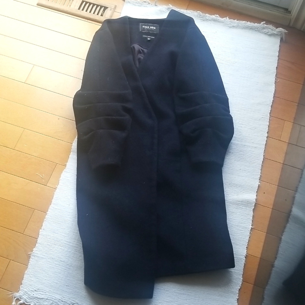 Ever New Melbourne Navy Jacket with Ruffle Sleeves